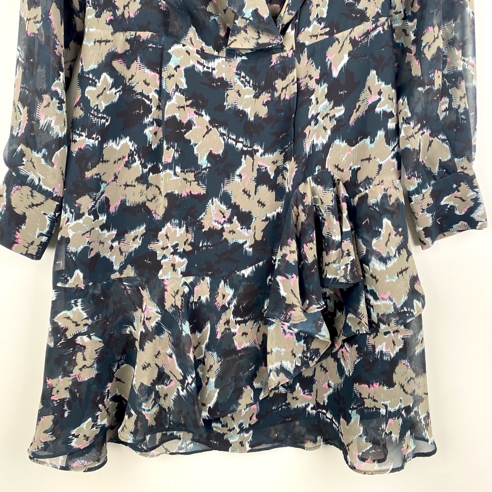 Reiss Black Floral Mini Dress - Picture 5 of 14